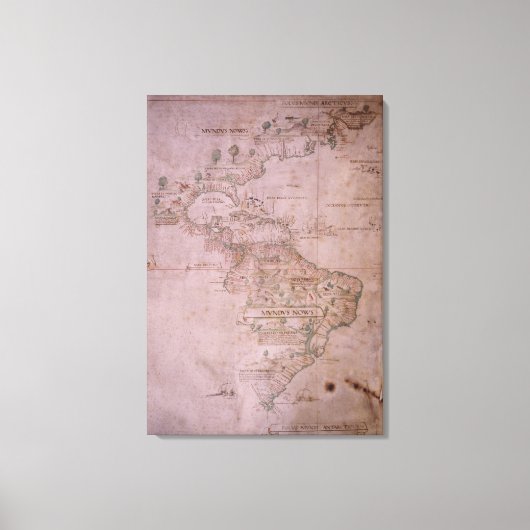 新世界地図， c.1532 キャンバスプリント (正面)