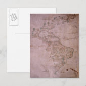 新世界地図， c.1532 ポストカード (正面/裏面)