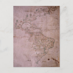 新世界地図, c.1532 ポストカード