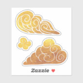 新中国の年の吉祥雲3 シール (シート)