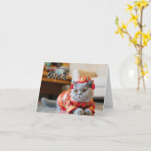 新中国の年イギリス カード (黄色い花)