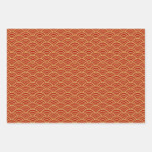 新中国の年パタ伝統的ーンW3PS ラッピングペーパーシート (正面2)