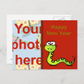 新中国の年ベトナムのヘビのテスト年 シーズンポストカード (正面/裏面)