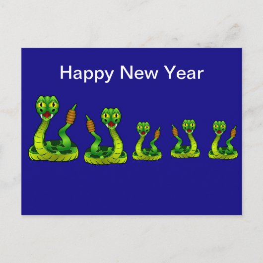 新中国の年ベトナムのヘビのテスト年 シーズンポストカード (正面)