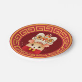 新中国の年ライオンダンサー ペーパープレート (アングル)