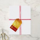 新中国の年馬2026赤金ゴールドパーソナライズされた ギフトタグ (より糸付き)