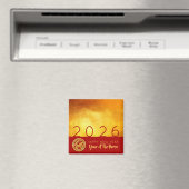 新中国の年馬2026赤金ゴールドSqM マグネット (インサイチュ (食洗機))