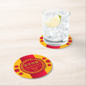 新中国の年20xxファミリービジネス名の追加 ラウンドペーパーコースター (インサイチュ)