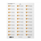 新中国の年 | Lucky Cat差出人住所ラベル ラベル (フルシート)