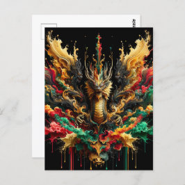 新中国の月のドラゴンの年の合唱後 ポストカード