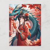 新中国の月のドラゴンの年の合唱後 ポストカード (正面)