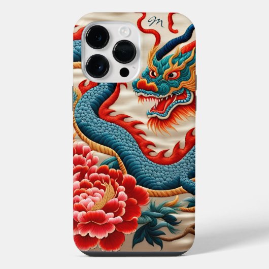 新中国の辰年2024刺繍 iPhoneケース (裏面)
