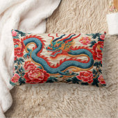 新中国の辰年2024 "刺繍" ランバークッション (ブランケット)