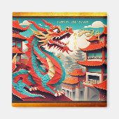 新中国の辰年2024 SqM3 マグネット (正面)