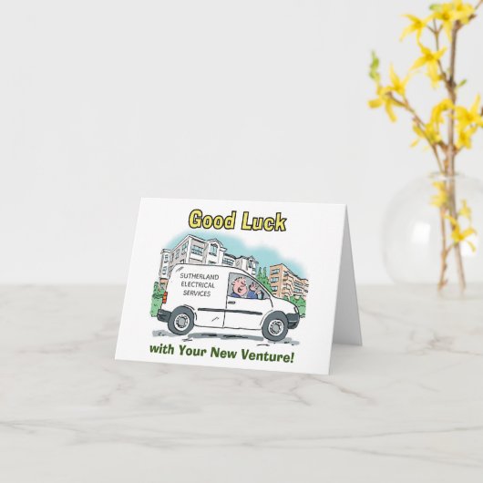 新事業の成功を祈る カード (黄色い花)