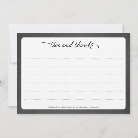 新人のミスターとミ結婚セスの写真サンキューカードチョーク サンキューカード (裏面)