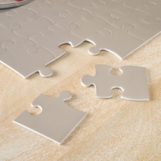 新人の写真妊娠のお知らせ ジグソーパズル (側面)