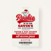 新人の野球の誕生日パーティーの好意 バッジ (正面)