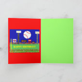 新人キッズ野球ハッピーバースデーカードギフト カード (内部)