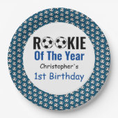 新人サッカー1歳の誕生日 ペーパープレート (正面)