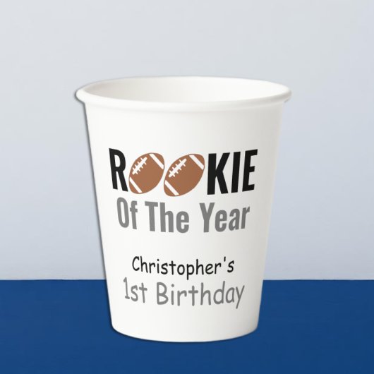 新人フットボール1歳の誕生日 紙コップ