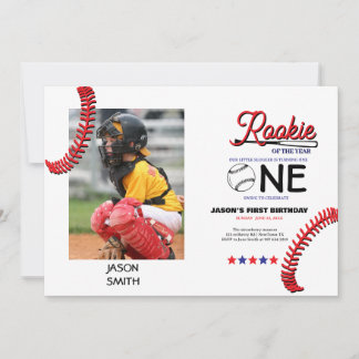 新人ベースボールキッドの最初の誕生日カード シーズンカード