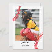 新人ベースボールキッドの最初の誕生日カード シーズンカード (裏面)