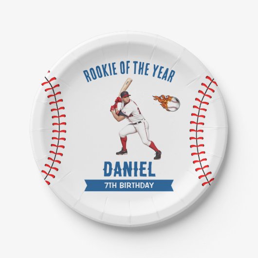 新人ベースボールバースデーパーティー ペーパープレート (正面)