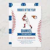 新人ベースボールバースデーパーティー 招待状 (正面/裏面)