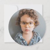 新人ベースボールボーイ誕生日フォトサークル 招待状 (裏面)