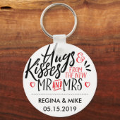 新人及び夫人の白黒のキス キーホルダー (正面)