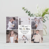 新人夫妻の写真結婚サンキューカード サンキューカード (スタンド正面)