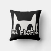 新人白おもしろい猫 クッション (裏面)