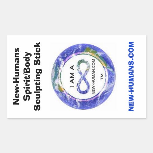 新人霊/体彫刻スティックステッカー 長方形シール (正面)