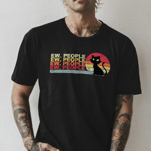 新人黒猫シャツ猫好きおもしろい皮肉 Tシャツ