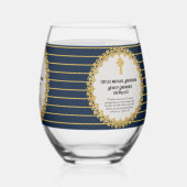 新任執事 就任記念詩篇 ギフト ステムなしワイングラス (裏面)
