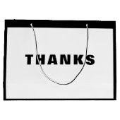 新企業の黒企業ミニマルモダンリスト ラージペーパーバッグ (裏面)