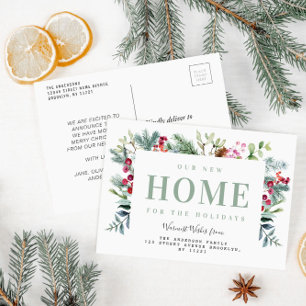 新休日ホーム引越し案内はがき ポストカード