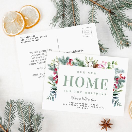 新休日ホーム引越し案内はがき ポストカード