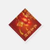 新伝統的年中国のドラゴンパーティーPNapkin スタンダードカクテルナプキン (角)