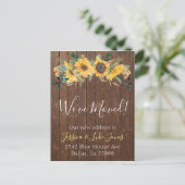 新住所のお知らせ　田園風サンフラワー 案内ポストカード (スタンド正面)