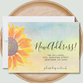 新住所ひまわりカラフルの引越し案内 案内状