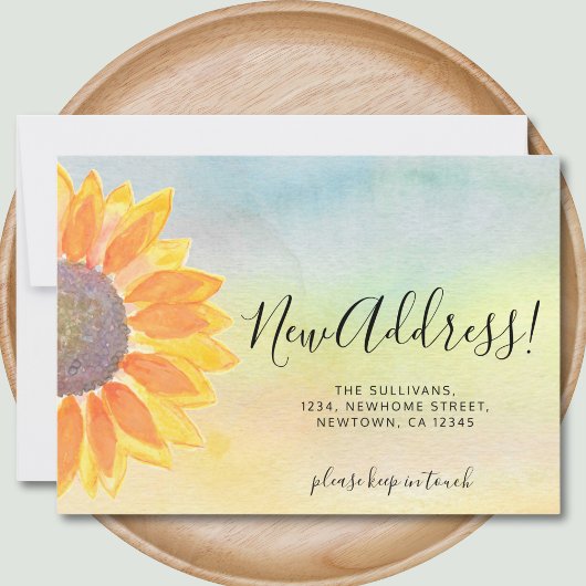新住所ひまわりカラフルの引越し案内 案内状