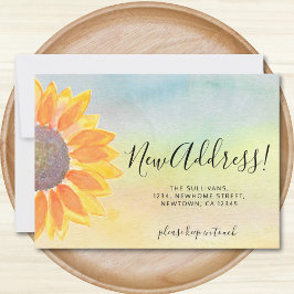新住所ひまわりカラフルの引越し案内 案内状