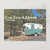 新住所アナウンスメントヴィンテージキャンピングトレーラー ポストカード (正面)