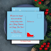 新住所ホリデー引越し案内そり ポストカード