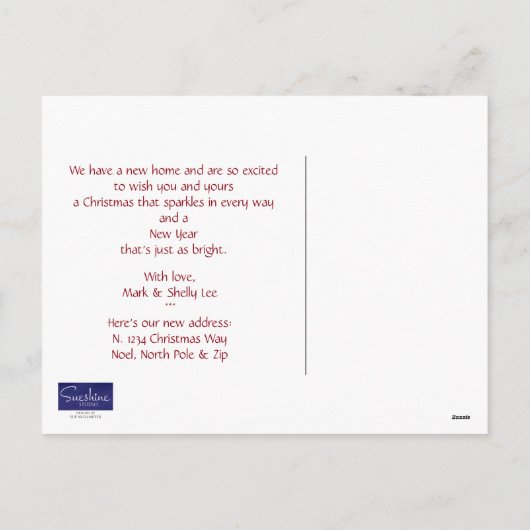 新住所ポストカードからのメリークリスマス シーズンポストカード (裏面)