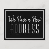 新住所ミニマル白黒事業 案内ポストカード (正面)