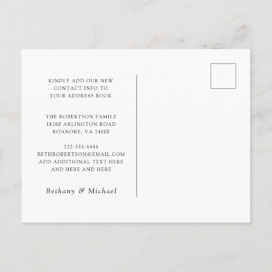 新住所モダン書移転のお知らせ 案内ポストカード (裏面)