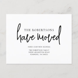 新住所モダン書簡ミニマリスト移動 案内ポストカード